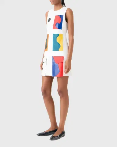 Akris Sleeveless Paravent Nappa Lambskin Leather Mini Dress | Thumbnail 8 Akris Sleeveless Paravent Nappa Lambskin Leather Mini Dress | Thumbnail 8