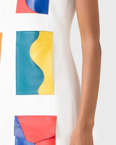 Akris Sleeveless Paravent Nappa Lambskin Leather Mini Dress | Thumbnail 9 Akris Sleeveless Paravent Nappa Lambskin Leather Mini Dress | Thumbnail 9