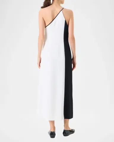 Akris High Plains Patchwork Crepe One-Shoulder Midi Dress | Thumbnail 7 Akris High Plains Patchwork Crepe One-Shoulder Midi Dress | Thumbnail 7