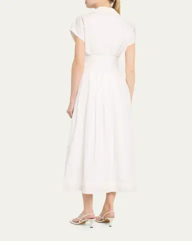 SIMKHAI Farlow Zip-Front Midi Dress | Thumbnail 3 SIMKHAI Farlow Zip-Front Midi Dress | Thumbnail 3