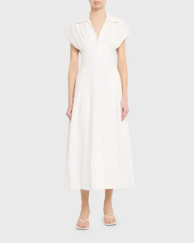 SIMKHAI Farlow Zip-Front Midi Dress | Thumbnail 6 SIMKHAI Farlow Zip-Front Midi Dress | Thumbnail 6