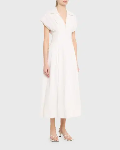 SIMKHAI Farlow Zip-Front Midi Dress | Thumbnail 8 SIMKHAI Farlow Zip-Front Midi Dress | Thumbnail 8