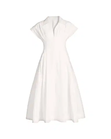 SIMKHAI Farlow Zip-Front Midi Dress | Thumbnail 1 SIMKHAI Farlow Zip-Front Midi Dress | Thumbnail 1