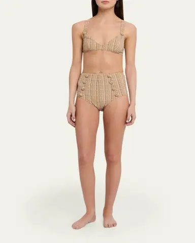 Lisa Marie Fernandez Magdalena Plaid Two-Piece Swimsuit | Thumbnail 2 Lisa Marie Fernandez Magdalena Plaid Two-Piece Swimsuit | Thumbnail 2