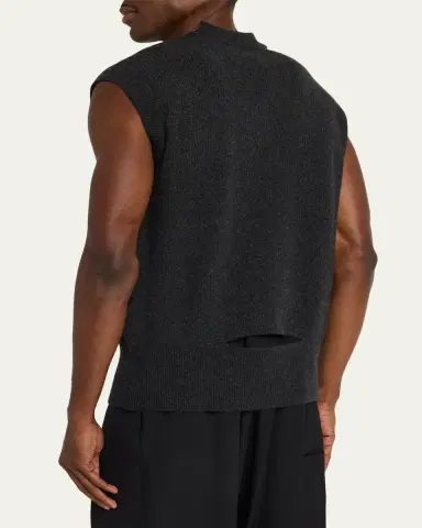 Simone Rocha Men's Embellished Merino Seam Bite Vest | Thumbnail 3 Simone Rocha Men's Embellished Merino Seam Bite Vest | Thumbnail 3