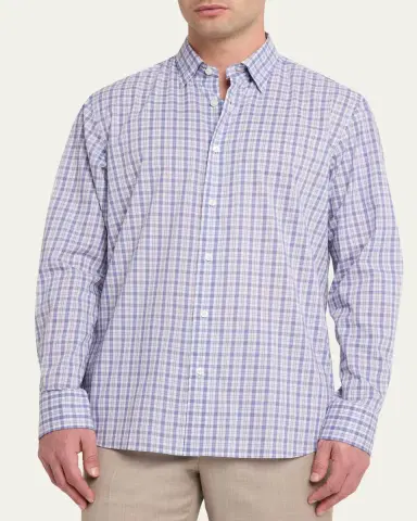 Brioni Men's Plaid Cotton Sport Shirt | Thumbnail 4 Brioni Men's Plaid Cotton Sport Shirt | Thumbnail 4