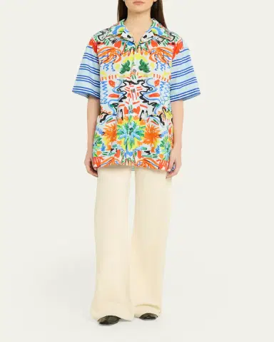Rianna + Nina Tropical-Print Cotton Shirt | Thumbnail 2 Rianna + Nina Tropical-Print Cotton Shirt | Thumbnail 2