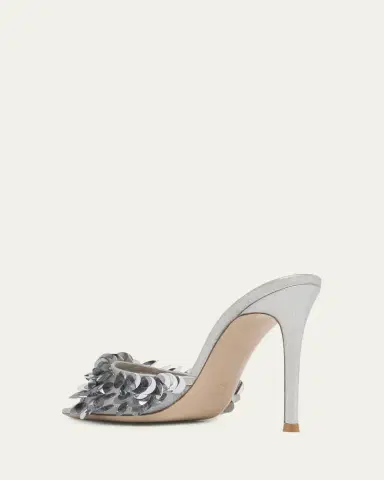 Gianvito Rossi 105mm Sequined Mesh Mule Sandals | Thumbnail 2 Gianvito Rossi 105mm Sequined Mesh Mule Sandals | Thumbnail 2