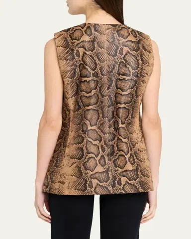 Kobi Halperin Abi Crewneck Python-Print Vest | Thumbnail 3 Kobi Halperin Abi Crewneck Python-Print Vest | Thumbnail 3
