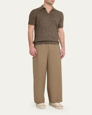 Guest In Residence Men's Rib-Knit Teddy Polo Shirt | Thumbnail 2 Guest In Residence Men's Rib-Knit Teddy Polo Shirt | Thumbnail 2