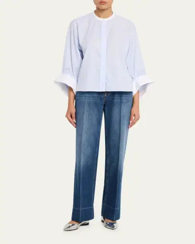 TWP Beau Striped Button-Front Shirt | Thumbnail 2 TWP Beau Striped Button-Front Shirt | Thumbnail 2