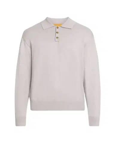 Guest In Residence Men's Cotton-Cashmere Allday Polo Sweater | Thumbnail 1 Guest In Residence Men's Cotton-Cashmere Allday Polo Sweater | Thumbnail 1