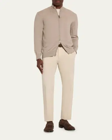 Incotex Men's Pressed-Crease Cotton Trousers | Thumbnail 2 Incotex Men's Pressed-Crease Cotton Trousers | Thumbnail 2