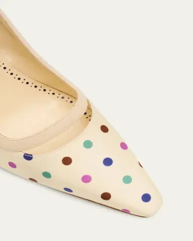 Manolo Blahnik Labama 105mm Polka-Dot Silk Stiletto Pumps | Thumbnail 3 Manolo Blahnik Labama 105mm Polka-Dot Silk Stiletto Pumps | Thumbnail 3