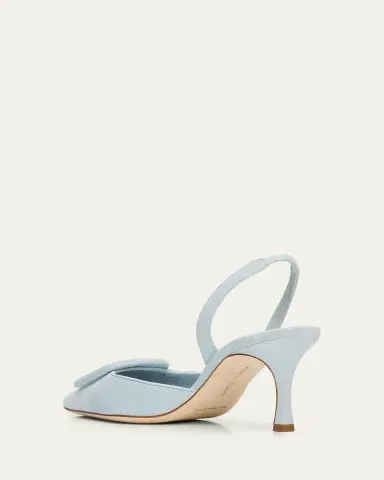 Manolo Blahnik 50mm Maysli Suede Buckle Slingback Pumps | Thumbnail 4 Manolo Blahnik 50mm Maysli Suede Buckle Slingback Pumps | Thumbnail 4