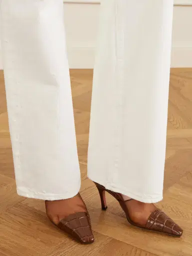 Amina Muaddi Jamie Mesh And Croco-embossed Leather Mules | Thumbnail 2 Amina Muaddi Jamie Mesh And Croco-embossed Leather Mules | Thumbnail 2