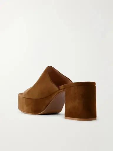 Gianvito Rossi Suede 35 Platform Mules | Thumbnail 3 Gianvito Rossi Suede 35 Platform Mules | Thumbnail 3