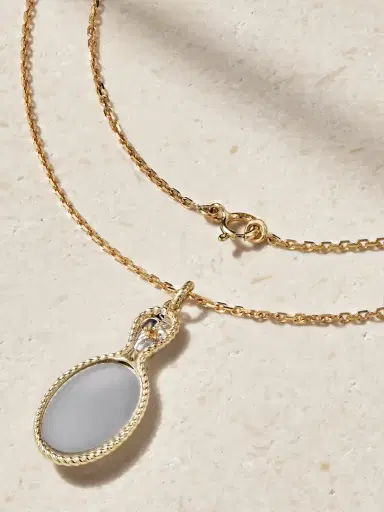 Yvonne Léon Joli Miroir 18-karat Yellow And White Gold Citrine Necklace | Thumbnail 3 Yvonne Léon Joli Miroir 18-karat Yellow And White Gold Citrine Necklace | Thumbnail 3