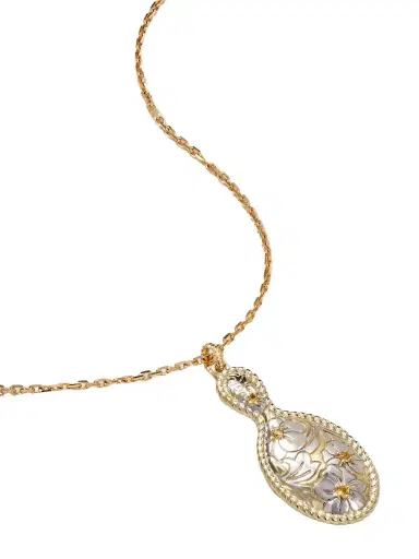 Yvonne Léon Joli Miroir 18-karat Yellow And White Gold Citrine Necklace | Thumbnail 1 Yvonne Léon Joli Miroir 18-karat Yellow And White Gold Citrine Necklace | Thumbnail 1