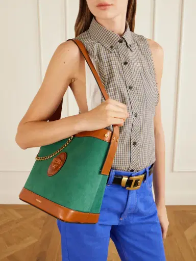 Versace Pivot Small Leather Bucket Bag | Thumbnail 2 Versace Pivot Small Leather Bucket Bag | Thumbnail 2