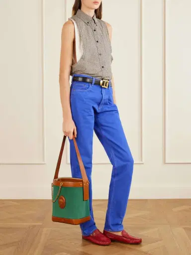 Versace Pivot Small Leather Bucket Bag | Thumbnail 3 Versace Pivot Small Leather Bucket Bag | Thumbnail 3
