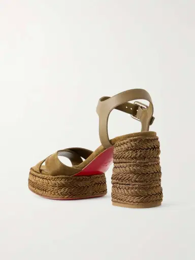 Christian Louboutin Calakala 85 Suede Cross Upper Platform Sandal | Thumbnail 3 Christian Louboutin Calakala 85 Suede Cross Upper Platform Sandal | Thumbnail 3
