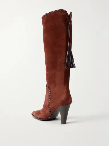 Gianvito Rossi Zaira 85 Tasseled Suede Knee Boots | Thumbnail 3 Gianvito Rossi Zaira 85 Tasseled Suede Knee Boots | Thumbnail 3