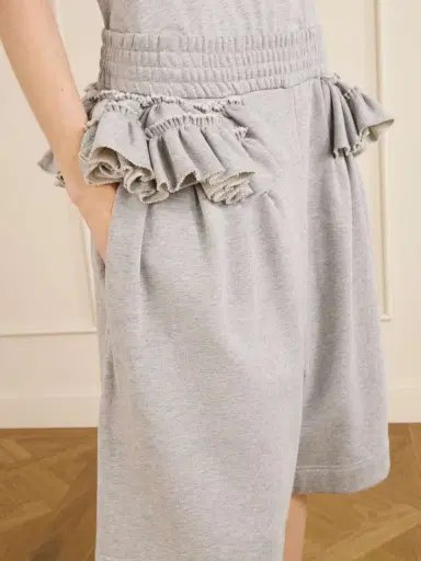 Dries Van Noten Ruffled Cotton-jersey Shorts | Thumbnail 4 Dries Van Noten Ruffled Cotton-jersey Shorts | Thumbnail 4