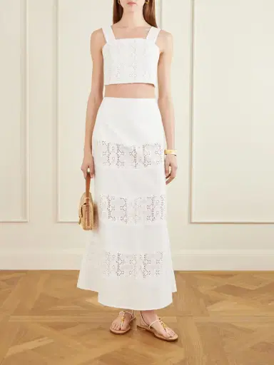 DESTREE Noemi Embroidered Cotton Skirt | Thumbnail 2 DESTREE Noemi Embroidered Cotton Skirt | Thumbnail 2