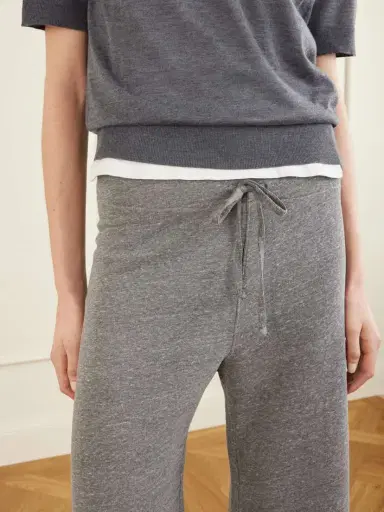 Nili Lotan Kiki Cropped Jersey Track Pants | Thumbnail 4 Nili Lotan Kiki Cropped Jersey Track Pants | Thumbnail 4