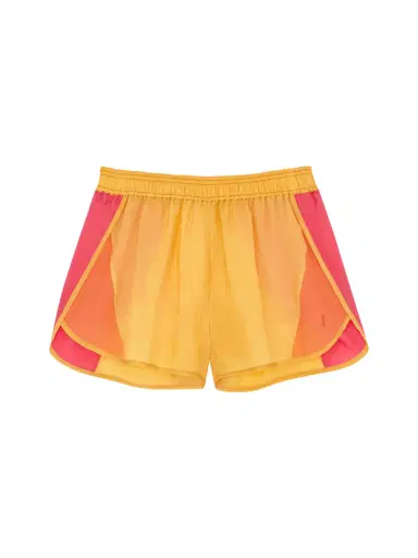 Saint Laurent Colorblock Cupro Shorts | Thumbnail 1 Saint Laurent Colorblock Cupro Shorts | Thumbnail 1
