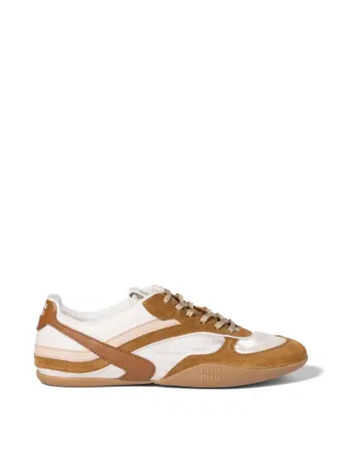 Miu Miu Gymnasium Technical Fabric and Suede Sneakers | Thumbnail 1 Miu Miu Gymnasium Technical Fabric and Suede Sneakers | Thumbnail 1