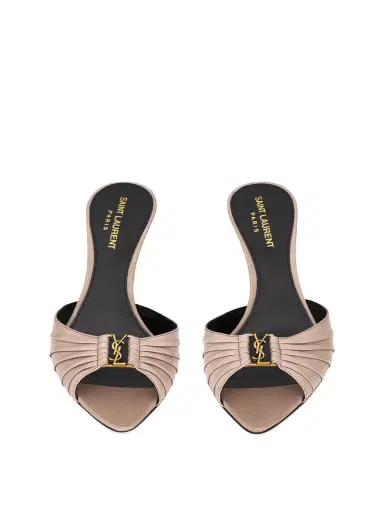 Saint Laurent Smooth Leather Babylone Mules | Thumbnail 2 Saint Laurent Smooth Leather Babylone Mules | Thumbnail 2