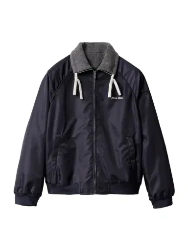 Miu Miu Technical Gazar And Fleece Bomber Jacket | Thumbnail 1 Miu Miu Technical Gazar And Fleece Bomber Jacket | Thumbnail 1