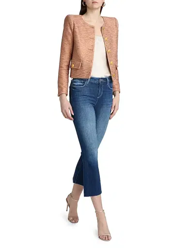 L'Agence Women's Kendra High-Rise Crop Flare Jeans - Delany - Size 27 | Thumbnail 2 L'Agence Women's Kendra High-Rise Crop Flare Jeans - Delany - Size 27 | Thumbnail 2