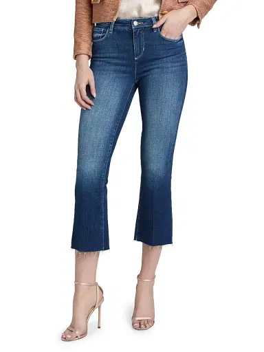 L'Agence Women's Kendra High-Rise Crop Flare Jeans - Delany - Size 27 | Thumbnail 3 L'Agence Women's Kendra High-Rise Crop Flare Jeans - Delany - Size 27 | Thumbnail 3