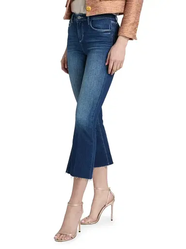 L'Agence Women's Kendra High-Rise Crop Flare Jeans - Delany - Size 27 | Thumbnail 4 L'Agence Women's Kendra High-Rise Crop Flare Jeans - Delany - Size 27 | Thumbnail 4