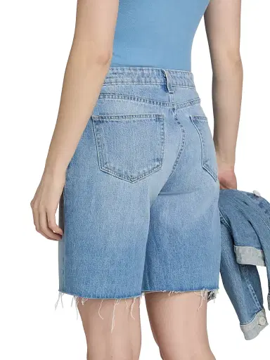 L'AGENCE Women's River Denim Bermuda Shorts - Bell Flower | Thumbnail 5 L'AGENCE Women's River Denim Bermuda Shorts - Bell Flower | Thumbnail 5