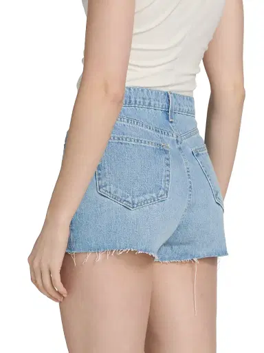 L'AGENCE Women's Clark Denim High-Rise Shorts - Bellflower Destruct | Thumbnail 5 L'AGENCE Women's Clark Denim High-Rise Shorts - Bellflower Destruct | Thumbnail 5