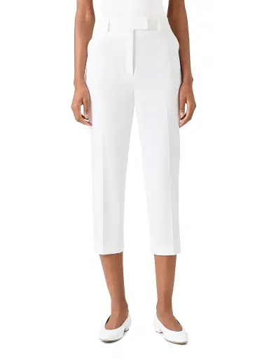 Akris Women's Flavi Slim-Fit Capri Pants - Ecru - Size 16 | Thumbnail 3 Akris Women's Flavi Slim-Fit Capri Pants - Ecru - Size 16 | Thumbnail 3