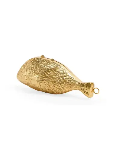 Simkhai Women's Splash Fish-Shaped Minaudière - Gold | Thumbnail 2 Simkhai Women's Splash Fish-Shaped Minaudière - Gold | Thumbnail 2