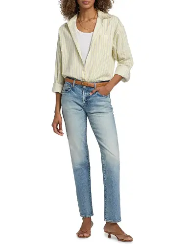 Moussy Vintage Women's Deland Slim Straight-Leg Jeans - Light Blue | Thumbnail 2 Moussy Vintage Women's Deland Slim Straight-Leg Jeans - Light Blue | Thumbnail 2