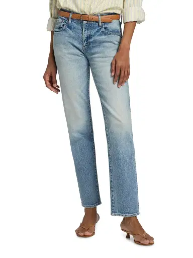 Moussy Vintage Women's Deland Slim Straight-Leg Jeans - Light Blue | Thumbnail 3 Moussy Vintage Women's Deland Slim Straight-Leg Jeans - Light Blue | Thumbnail 3