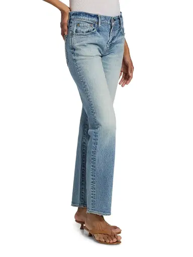 Moussy Vintage Women's Deland Slim Straight-Leg Jeans - Light Blue | Thumbnail 4 Moussy Vintage Women's Deland Slim Straight-Leg Jeans - Light Blue | Thumbnail 4