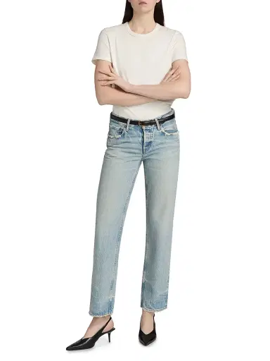 Moussy Vintage Women's Wildwood Low-Rise Straight-Leg Jeans - Light Blue | Thumbnail 2 Moussy Vintage Women's Wildwood Low-Rise Straight-Leg Jeans - Light Blue | Thumbnail 2