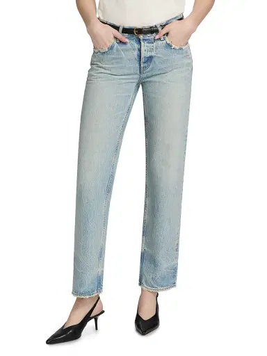 Moussy Vintage Women's Wildwood Low-Rise Straight-Leg Jeans - Light Blue | Thumbnail 3 Moussy Vintage Women's Wildwood Low-Rise Straight-Leg Jeans - Light Blue | Thumbnail 3