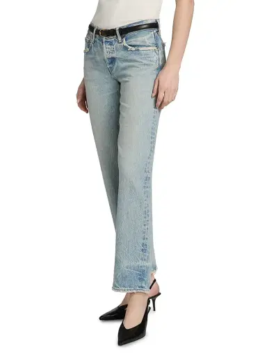 Moussy Vintage Women's Wildwood Low-Rise Straight-Leg Jeans - Light Blue | Thumbnail 4 Moussy Vintage Women's Wildwood Low-Rise Straight-Leg Jeans - Light Blue | Thumbnail 4