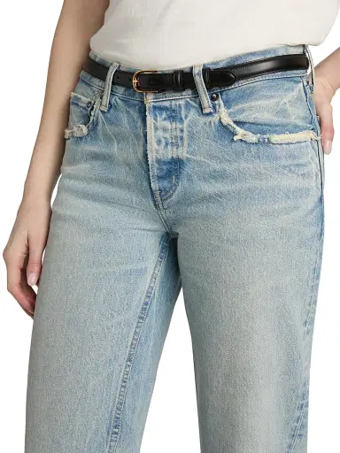 Moussy Vintage Women's Wildwood Low-Rise Straight-Leg Jeans - Light Blue | Thumbnail 6 Moussy Vintage Women's Wildwood Low-Rise Straight-Leg Jeans - Light Blue | Thumbnail 6
