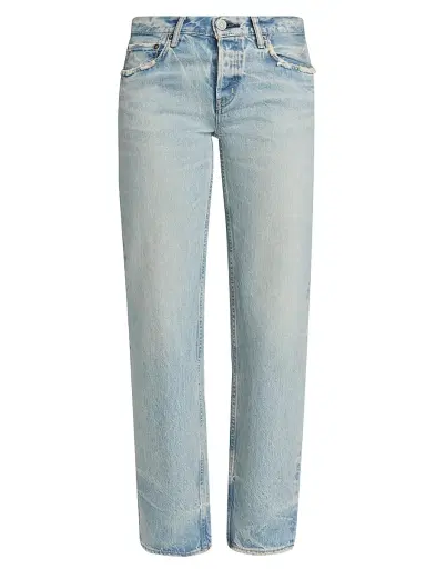 Moussy Vintage Women's Wildwood Low-Rise Straight-Leg Jeans - Light Blue | Thumbnail 1 Moussy Vintage Women's Wildwood Low-Rise Straight-Leg Jeans - Light Blue | Thumbnail 1