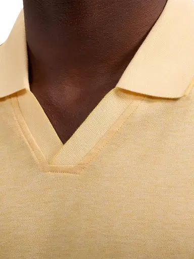 Bugatchi Men's Johnny Collar Polo Shirt - Jojoba - Size Small | Thumbnail 5 Bugatchi Men's Johnny Collar Polo Shirt - Jojoba - Size Small | Thumbnail 5
